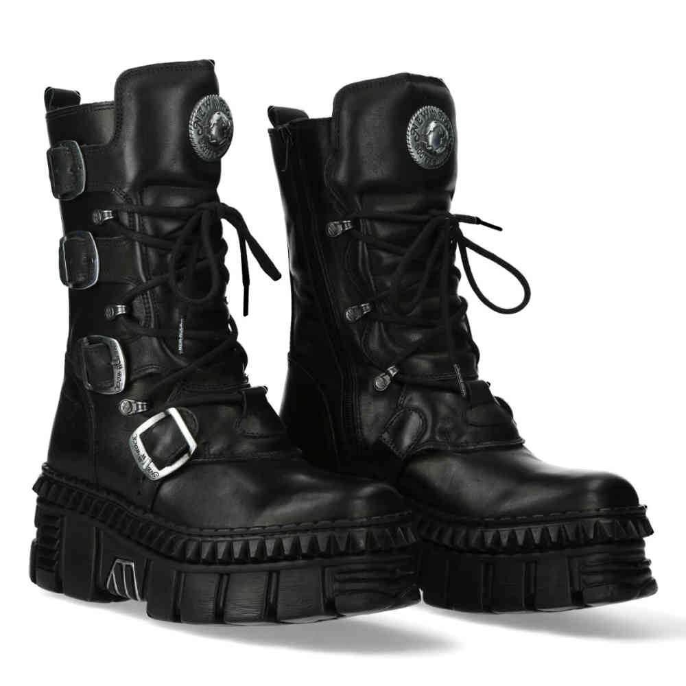 New Rock - MWALL1473S6 Plateau Laarzen - Zwart